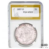 1897-O Morgan Silver Dollar PGA MS63