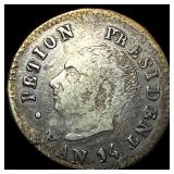 1817 Haiti Silver 25 Cents ABOUT UNCIRCULATED