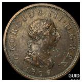 1806 Great Britain George III Copper Penny HIGH GR