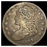1834 Silver Capped Bust Half Dollar LIGHTLY CIRCUL
