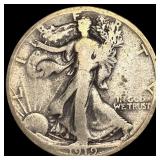 1919-S Silver Walking Liberty Half Dollar NICELY C