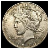1934-S Silver Peace Dollar NEARLY UNCIRCULATED