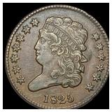 1825 Classic Head Half Cent NEARLY  UNCIRCULATED
