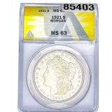 1921 Morgan Silver Dollar ANACS MS63