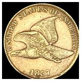 1857 Copper-Nickel Flying Eagle Cent CLOSELY  UNC