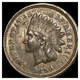 1859 Copper-Nickel Indian Head Cent CLOSELY UNCIRC