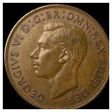 1950 Great Britain George VI Copper Penny GEM BU