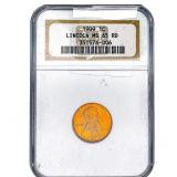 1909 Wheat Cent NGC MS65 RD