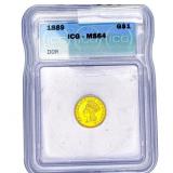 1889 Rare Gold Dollar ICG MS64