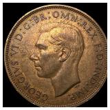 1945 Great Britain George VI Copper Penny CHOICE A