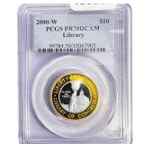 2000-W U.S. Library of Congress Bimetallic $10