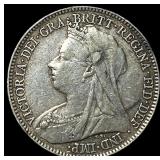 1897 Great Britain Queen Victoria Silver 6 Pence N