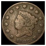 1822 Coronet Head Large Cent LIGHTLY CIRCULATED
