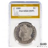 1900 Morgan Silver Dollar PGA MS66 DMPL