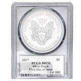 2017 Silver Eagle PCGS MS70 First Day of Issue