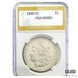 1890-CC Morgan Silver Dollar PGA MS63+