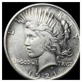 1921 Silver Peace Dollar CLOSELY UNCIRCULATED