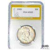 1955 Franklin Half Dollar PGA MS65