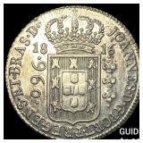 1816-B Brazil, Joao Silver 960 Reis CLOSELY UNCIRC