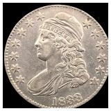 1833 Silver Capped Bust Half Dollar CLOSELY  UNCI