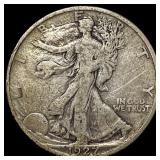 1927-S Silver Walking Liberty Half Dollar LIGHTLY