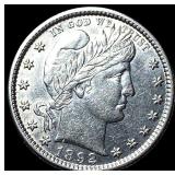 1892 Silver Barber Quarter CHOICE BU
