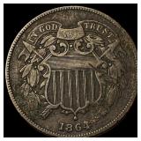 1864 Copper Two-Cent Piece ABOUT UNCIRCULATED