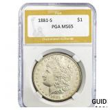 1881-S Morgan Silver Dollar PGA MS65