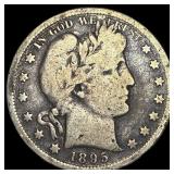 1895-S Silver Barber Half Dollar NICELY CIRCULATED