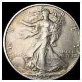 1937-S Silver Walking Liberty Half Dollar NEARLY U