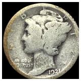 1921-S Silver Mercury Dime NICELY CIRCULATED