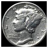 1942-S Silver Mercury Dime NEARLY UNCIRCULATED