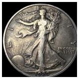 1920-D Silver Walking Liberty Half Dollar NEARLY U