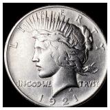 1921 Silver Peace Dollar NEARLY UNCIRCULATED