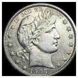 1907 Silver Half Dollar (Barber) CLOSELY UNCIRCULA
