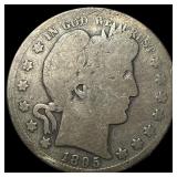 1895-S Silver Barber Half Dollar NICELY CIRCULATED