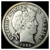 1906 Barber Dime LIGHTLY CIRCULATED