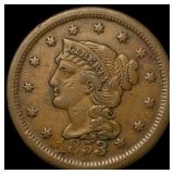 1853 Braided Hair Large Cent NEARLY UNCIRCULATED