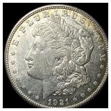 1921-S Silver Morgan Dollar CHOICE AU