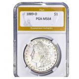 1889-O Morgan Silver Dollar PGA MS64