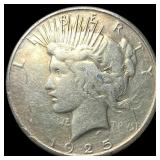 1925 Silver Peace Dollar ABOUT UNCIRCULATED