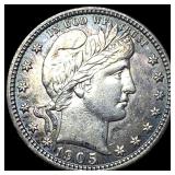 1905-S Silver Barber Quarter CLOSELY UNCIRCULATED