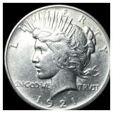 1921 Silver Peace Dollar CHOICE AU