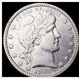 1909-D Silver Barber Quarter NEARLY UNCIRCULATED