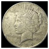 1934 Peace Silver Dollar ABOUT UNCIRCULATED