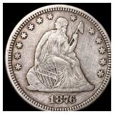 1876 Seated Liberty Quarter NEARLY UNCIRCULATED