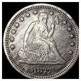 1877-S Silver Seated Liberty Quarter NEARLY UNCIRC