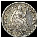 1853 Arrows Seated Liberty Half Dime NEARLY UNCIRC
