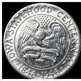 1946 Silver Iowa Centennial Half Dollar UNCIRCULAT