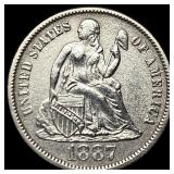 1887 Seated Liberty Dime HIGH GRADE